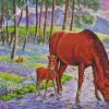 Horse Drinking Diamond Painting