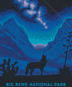 Howling Wolf At Big Bend National Park Diamond Painting