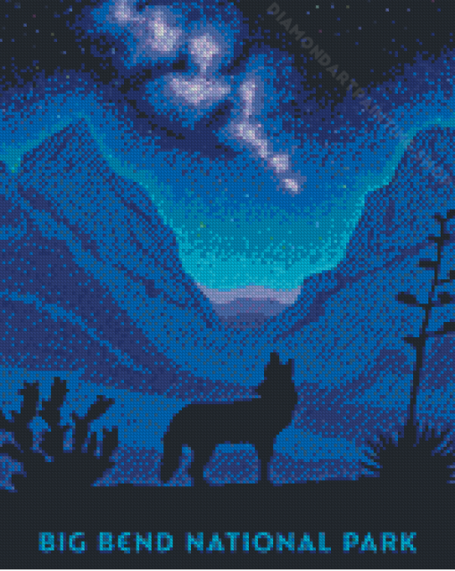 Howling Wolf At Big Bend National Park Diamond Painting