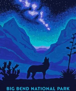 Howling Wolf At Big Bend National Park Diamond Painting