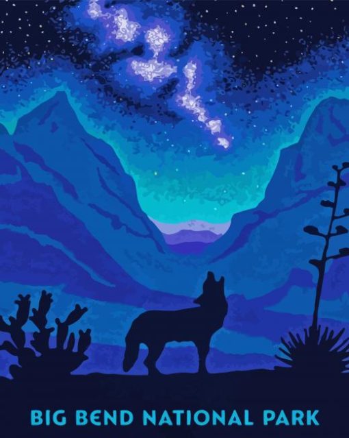 Howling Wolf At Big Bend National Park Diamond Painting