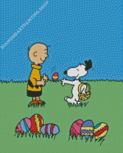 Its The Easter Beagle Charlie Brown Characters Art Diamond Painting