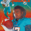 Jaylen Waddle American Football Poster Diamond Painting