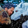 Jon Snow And Ghost Diamond Painting