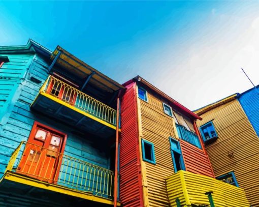 La Boca Buildings In Argentina Diamond Painting