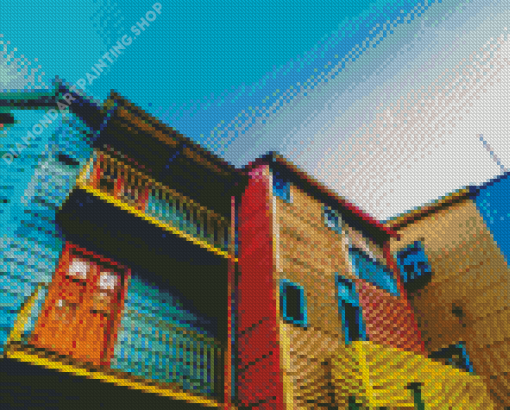 La Boca Buildings In Argentina Diamond Painting