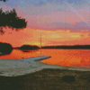 Lake Naomi Sunset Diamond Painting