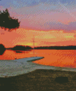 Lake Naomi Sunset Diamond Painting