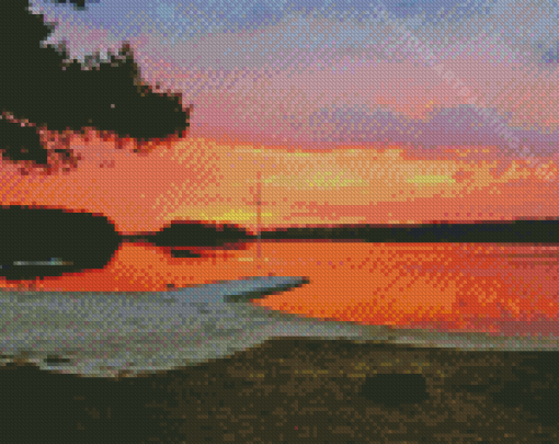 Lake Naomi Sunset Diamond Painting