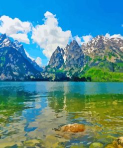 Lake Teton National Park Diamond Painting