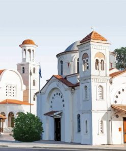 Larnaca Church Building Diamond Painting