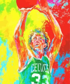 Larry Bird Colorful Art Diamond Painting