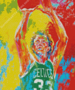 Larry Bird Colorful Art Diamond Painting