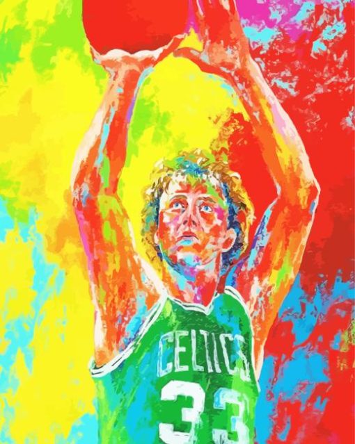 Larry Bird Colorful Art Diamond Painting