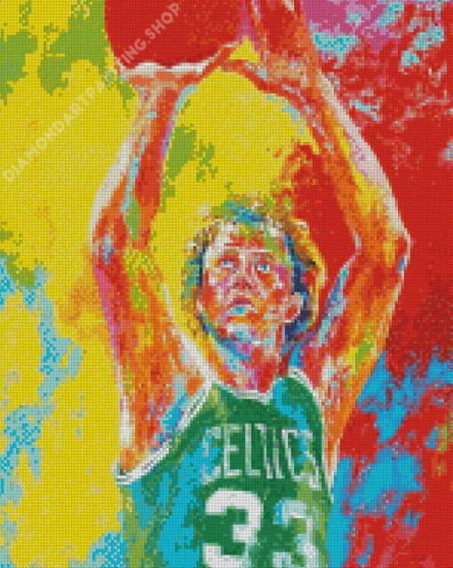 Larry Bird Colorful Art Diamond Painting