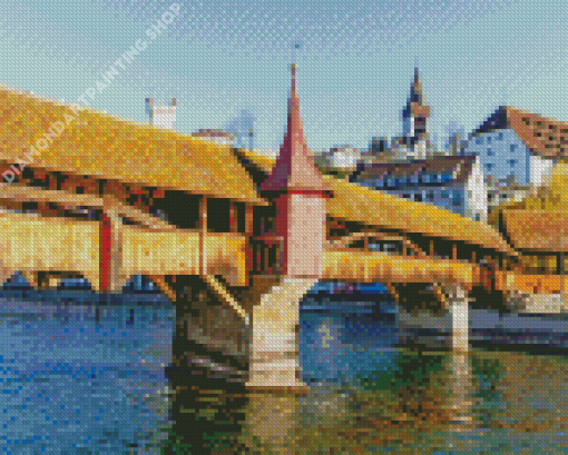 Lucerne Spreuer Bridge Diamond Painting