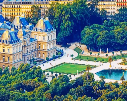 Luxembourg Gardens View Diamond Painting