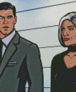 Malory And Sterling Archer Diamond Painting