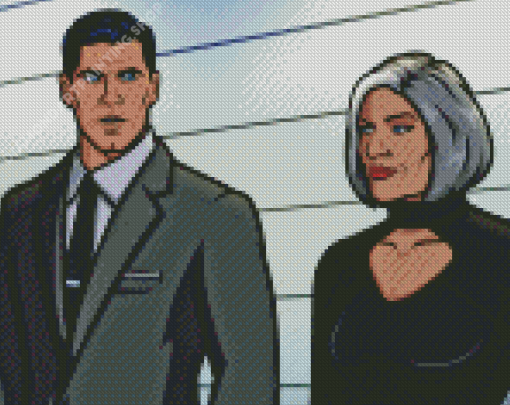 Malory And Sterling Archer Diamond Painting