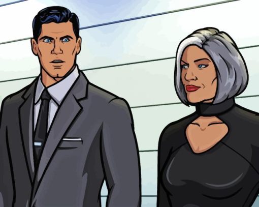 Malory And Sterling Archer Diamond Painting