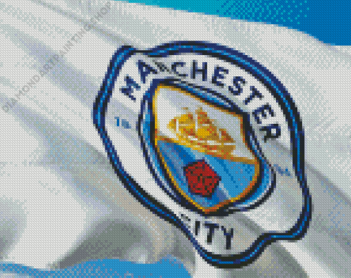 Manchester City FC Logo In Flag Diamond Painting