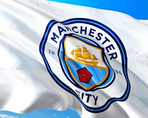 Manchester City FC Logo In Flag Diamond Painting