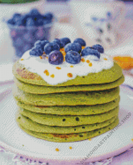 Matcha Pancakes Diamond Painting