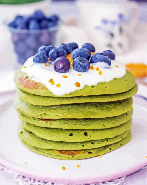 Matcha Pancakes Diamond Painting