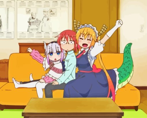 Miss Kobayashis Dragon Maid Anime Diamond Painting