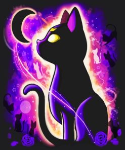 Moon Cat Art Doamond Painting