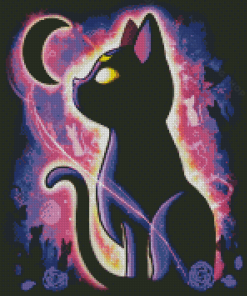 Moon Cat Art Doamond Painting