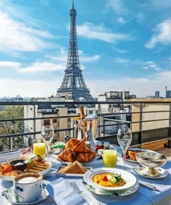 Morning Breakfast In Paris Diamond Painting