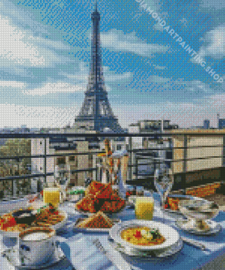 Morning Breakfast In Paris Diamond Painting