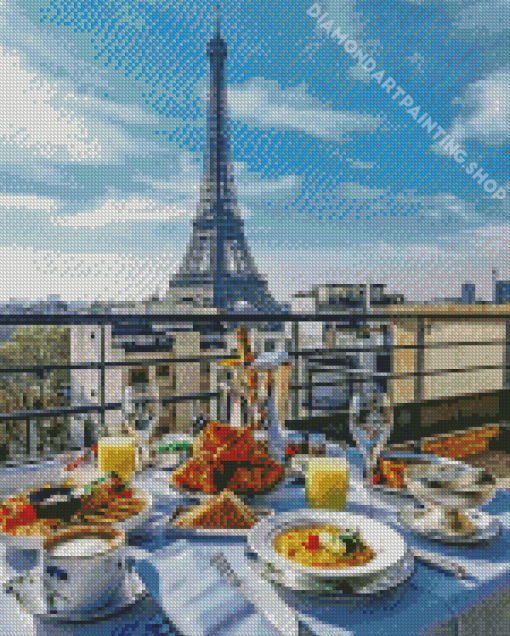 Morning Breakfast In Paris Diamond Painting