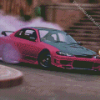 Nissan S15 Pink Car Diamond Painting