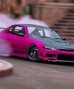 Nissan S15 Pink Car Diamond Painting