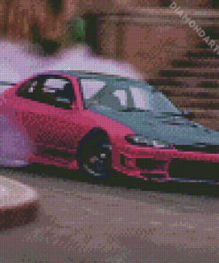 Nissan S15 Pink Car Diamond Painting