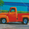 Orange 1955 Ford Pickup Diamond Painting