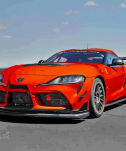 Orange Toyota Supra Mk4 Diamond Painting