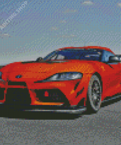 Orange Toyota Supra Mk4 Diamond Painting