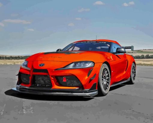 Orange Toyota Supra Mk4 Diamond Painting