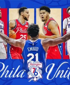 Philadelphia 76ers Basketball Players Poster Diamond Painting