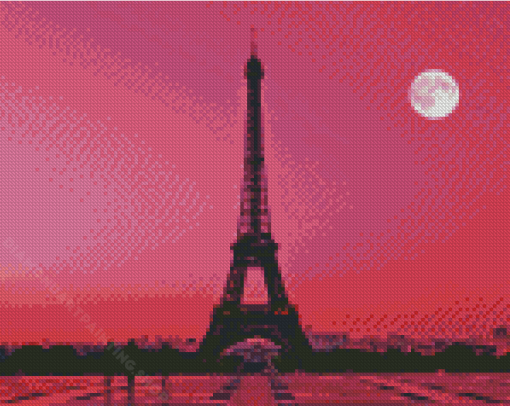 Pink Sky Paris Diamond Painting