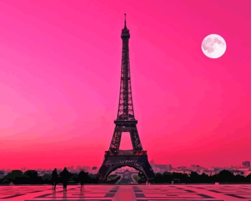 Pink Sky Paris Diamond Painting