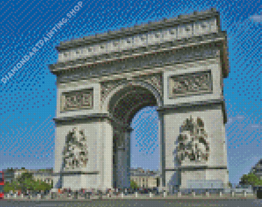 Place Arc De Triomphe Paris Charles Gaulle Diamond Painting