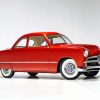 Red 49 Ford Coupe Car Diamond Painting