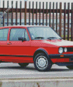 Red Golf 1 Car Diamond Painting