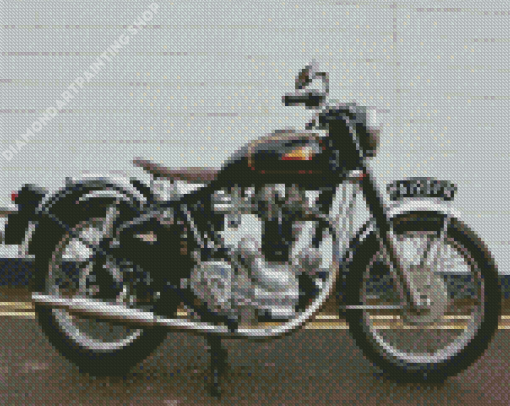 Royal Enfield Bullet Motorcycle Diamond Painting