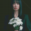 Song Hye Kyo Holding Flowers Diamond Painting