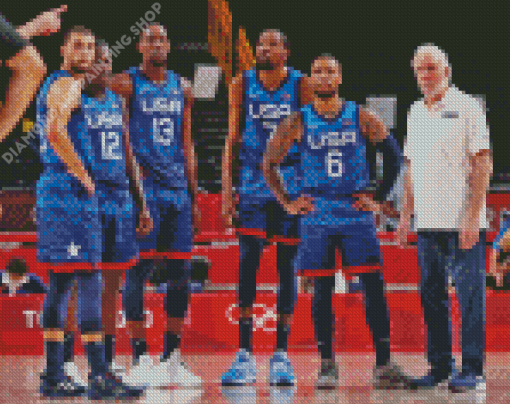 Team USA Basketballers Diamond Painting